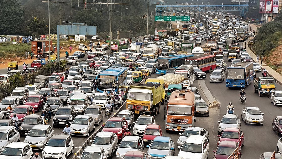 <div class="paragraphs"><p>Traffic chaos at Hebbal. </p></div>