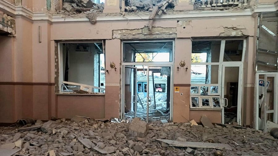 <div class="paragraphs"><p>Aftermath of a Russian drone attack in Kharkiv region</p></div>