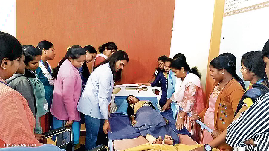 Between December 2024 and February 2025, NMT trained about 85 participants in caregiving at their office in Kasturinagar.