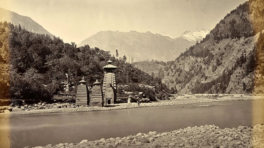 An 1865 image of Kalp Kedar taken by British photographer Samuel Bourne.