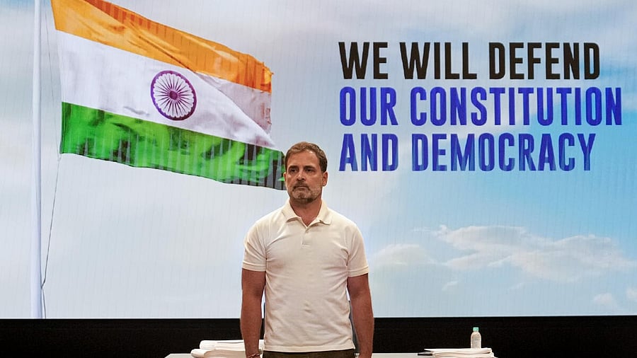 <div class="paragraphs"><p>LoP in the Lok Sabha and Congress MP Rahul Gandhi during a press conference, at AICC HQ, in New Delhi, Thursday, Aug. 7, 2025.</p></div>