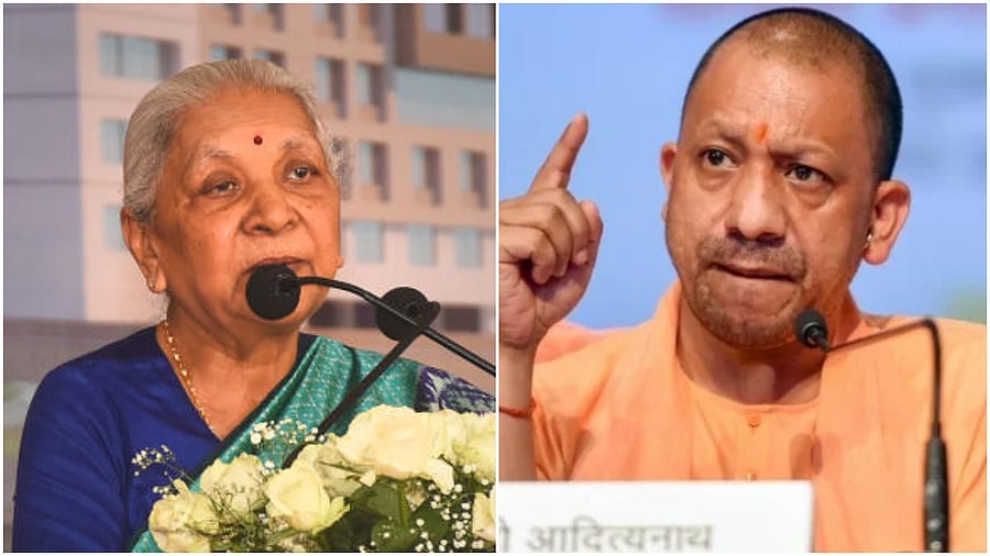 <div class="paragraphs"><p>Uttar Pradesh governor Anandiben Patel(L), State CM Yogi Adityanath</p></div>