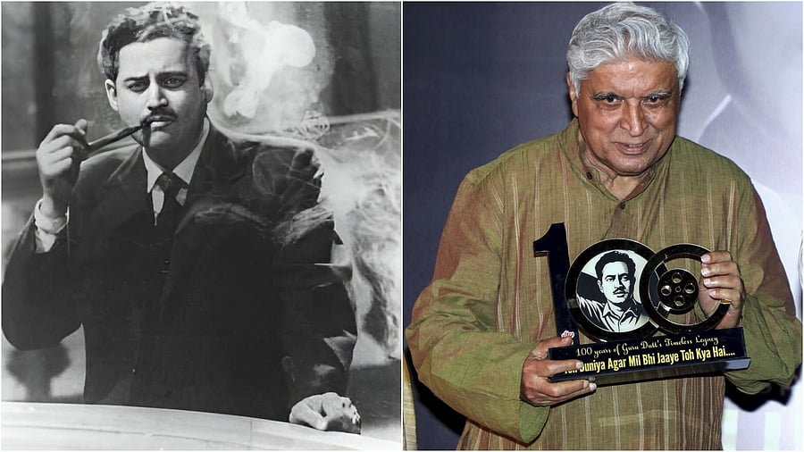 <div class="paragraphs"><p>Guru Dutt (left) and Javed Akhtar. </p></div>