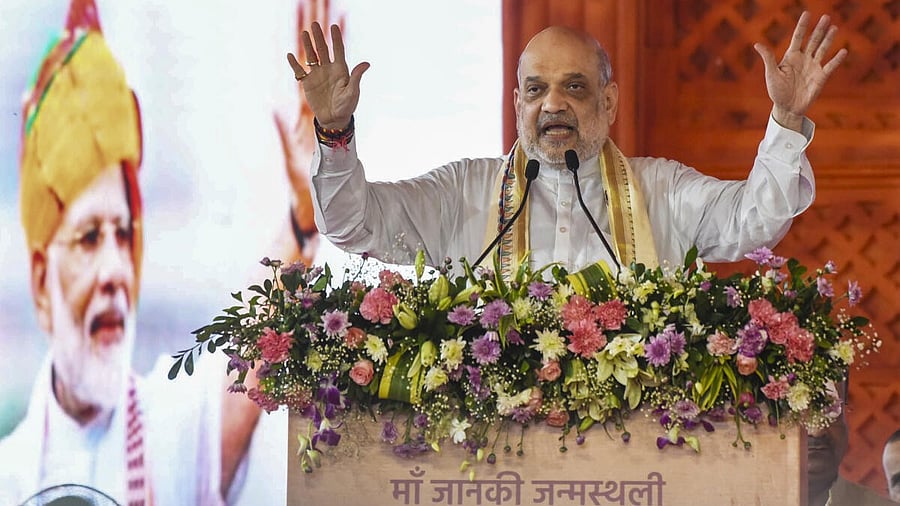 <div class="paragraphs"><p>Union Home Minister Amit Shah addresses a public meeting, in Sitamarhi, Bihar, Friday, Aug. 8, 2025.</p></div>