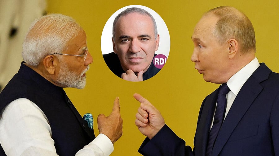 <div class="paragraphs"><p>PM Narendra Modi and Russian President Vladimir Putin. (Inset: Garry Kasparov)</p></div>