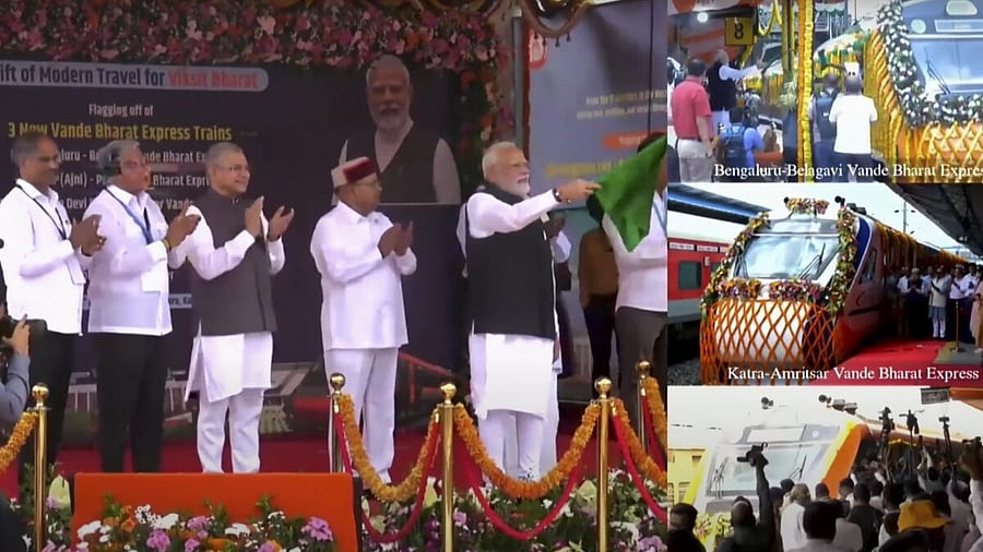<div class="paragraphs"><p>PM Modi flags off Vande Bharat Express train</p><p></p></div>