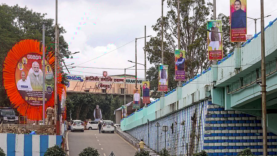 <div class="paragraphs"><p>Preparations underway amid tight security ahead of Prime Minister Narendra Modi's visit, at KSR Bengaluru (city) railway station, in Bengaluru, Karnataka, Saturday, Aug. 9, 2025. </p></div>