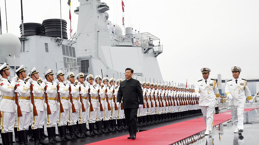 <div class="paragraphs"><p>Chinese President Xi Jinping reviews the honor guards of the Chinese People’s Liberation Navy. Image for representational purposes.</p></div>