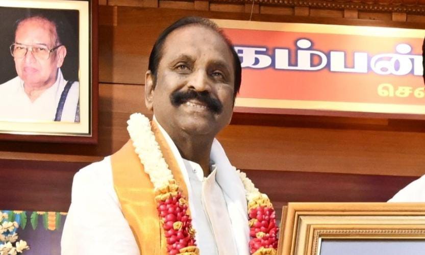 <div class="paragraphs"><p>Tamil Lyricist and poet Vairamuthu attending an event.</p></div>