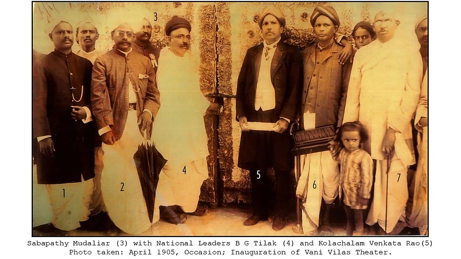 <div class="paragraphs"><p>Sabhapathy Mudaliar (3) with Bal Gangadhar Tilak (4) and Kolachalam Venkata Rao (5). </p></div>