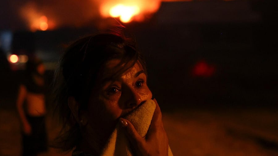 <div class="paragraphs"><p>Wildfire near Albania's Delvina</p><p></p></div>