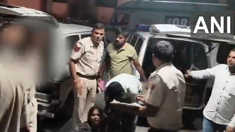 <div class="paragraphs"><p>Screengrab showing police helping victims of the accident into an ambulance, August 13, 2025.</p></div>