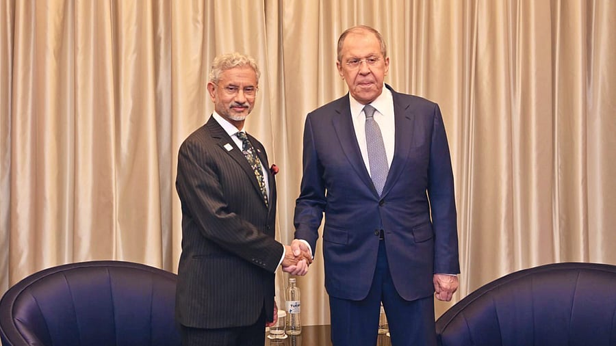 <div class="paragraphs"><p>Image showing EAM Jaishankar with Russia's Foreign Minister Sergey Lavrov.</p></div>