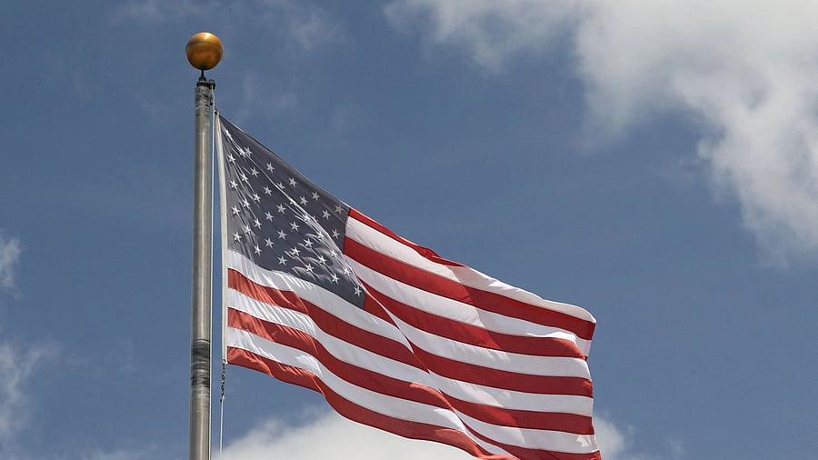 <div class="paragraphs"><p>An American flag flies.</p></div>