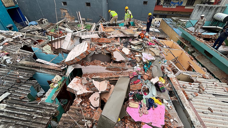 <div class="paragraphs"><p>Destruction left by the blast.</p></div>