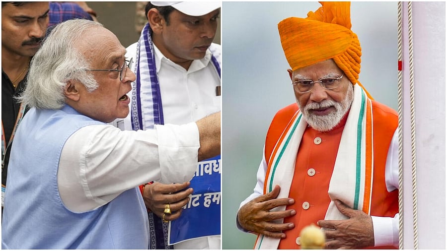 <div class="paragraphs"><p>Congress leader Jairam Ramesh(L), PM Narendra Modi</p></div>