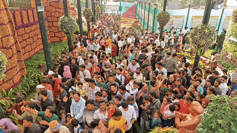 <div class="paragraphs"><p>M Jagadeesh, Joint Director of Horticulture at Lalbagh, attributed Friday’s turnout at the flower show to the Independence Day holiday, noting that numbers could have crossed the 4 lakh mark if not for two rain spells during show hours. </p></div>