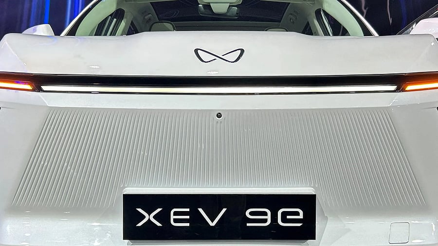 <div class="paragraphs"><p>The logo of Mahindra Electric Origin SUVs is seen on the bonnet of its newly launched Mahindra XEV 9e, an electric SUV, during its launch in Chennai.</p></div>