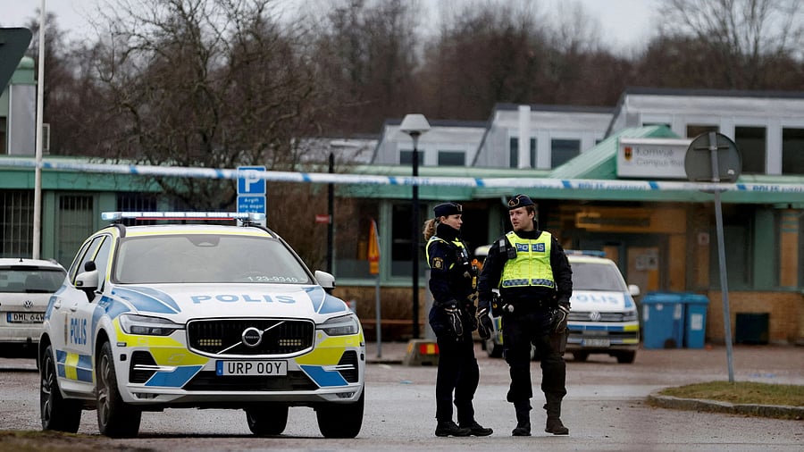 <div class="paragraphs"><p>Police officers stand near a deadly shooting attack  in Orebro, Sweden. (Representative image)</p></div>
