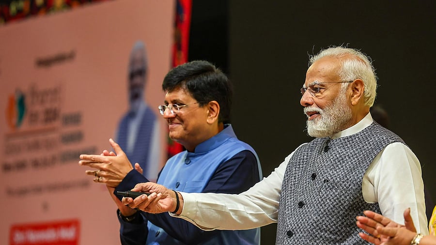 <div class="paragraphs"><p>Prime Minister Narendra Modi with Union Minister Piyush Goyal.</p></div>
