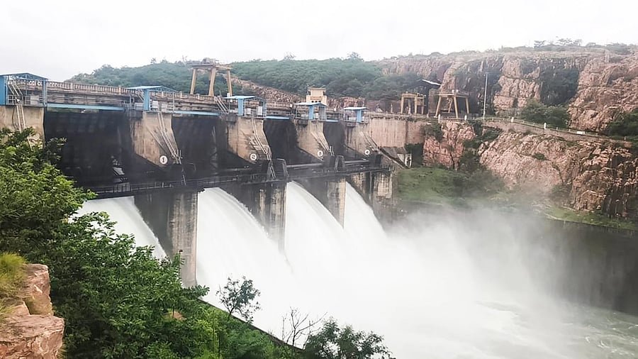 <div class="paragraphs"><p>More than 10,000 cusec of water was released from Malaprabha (Naviluthirtha) dam, near Saundatti in Belagavi district, through four crest gates, on Monday. The water level in dam has reached 2079.50 feet against its maximum level of 2077.50 feet. </p></div>