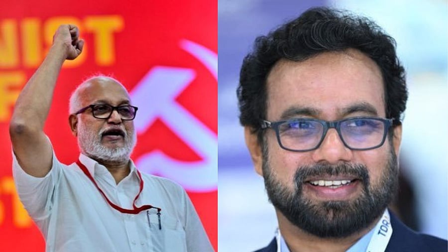 <div class="paragraphs"><p>CPI (M) leaders MA Baby (L) and&nbsp;John Brittas (R).</p></div>