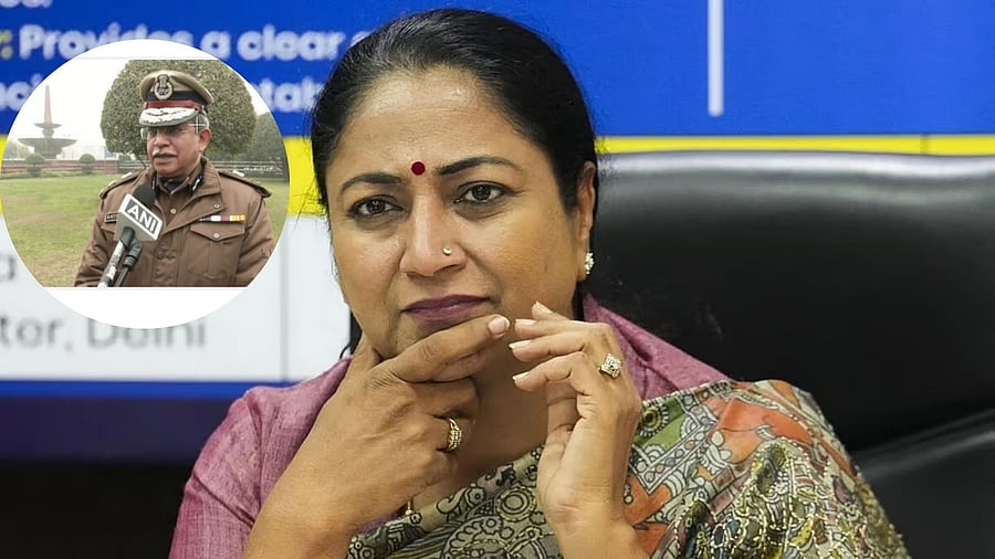 <div class="paragraphs"><p>Delhi CM Rekha Gupta ,&nbsp; (inset) IPS officer Satish Golcha</p></div>