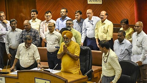 <div class="paragraphs"><p>Municipal Corporation of Delhi (MCD) Mayor Raja Iqbal Singh and others during a house meeting of MCD, in New Delhi.</p></div>