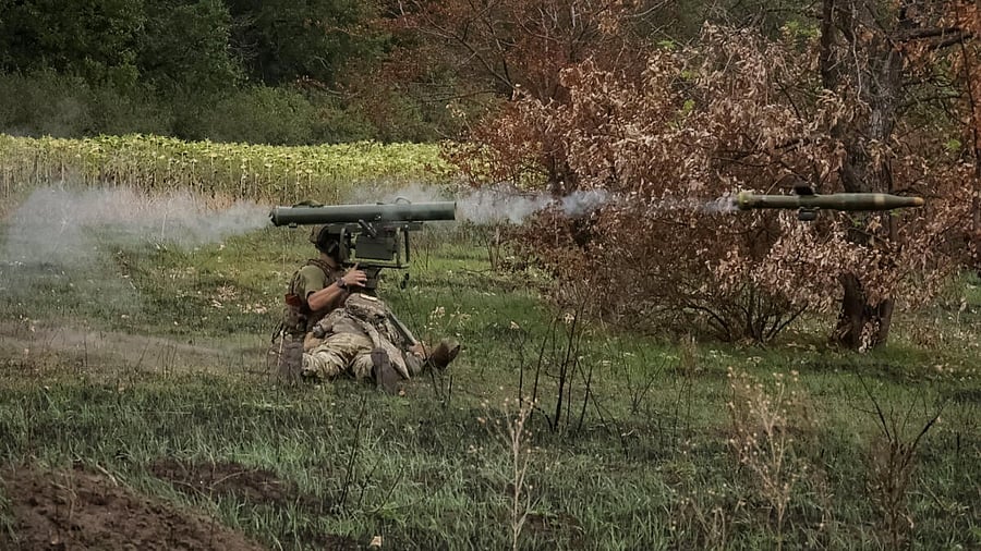 <div class="paragraphs"><p>A serviceman of the 115th Separate Mechanized Brigade of the Ukrainian Armed Forces practices firing an anti-tank guided missile weapon system during a training between combat missions at a training ground, amid Russia's attack on Ukraine, in Kharkiv region, Ukraine August 23, 2025.</p></div>