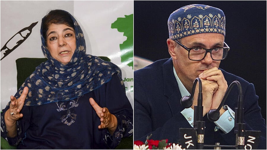<div class="paragraphs"><p>PDP President Mehbooba Mufti (L) and Jammu and Kashmir CM Omar Abdullah (R).</p></div>