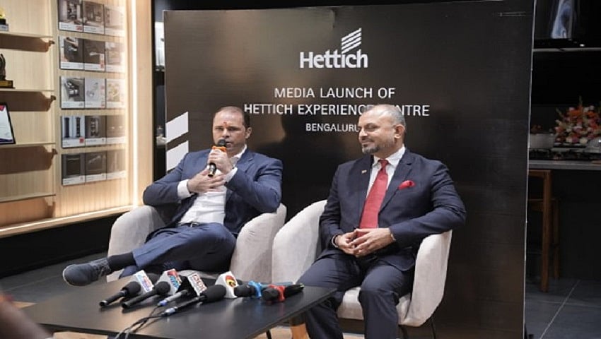 <div class="paragraphs"><p> <strong>Andre Eckholt , Managing Director of Hettich India, SAARC, Middle East &amp; Africa and Rahul Thakkar, Director Sales of Hettich India interacting with the media at the Relaunch of Hettich Experience Centre in Bengaluru</strong></p></div>