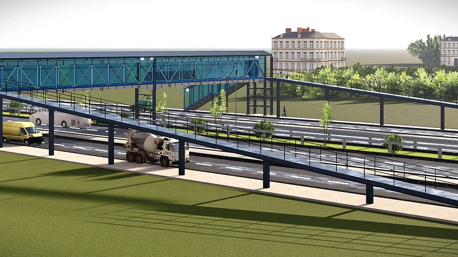 An artist's rendering of the overbridges being constructed along the Satellite Town Ring Road (STRR). 