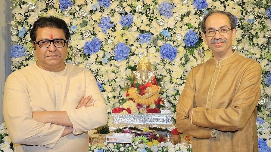 <div class="paragraphs"><p>Maharashtra Navnirman Sena (MNS) chief Raj Thackeray with Shiv Sena (UBT) chief Uddhav Thackeray .</p></div>
