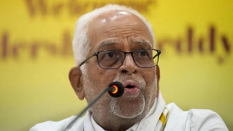 <div class="paragraphs"><p>Opposition vice presidential candidate and former Supreme Court judge B Sudershan Reddy</p></div>