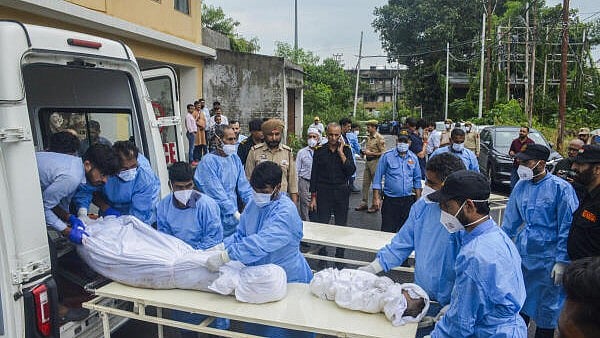<div class="paragraphs"><p>Mortal remains of the victims of a landslide on the route to Vaishno Devi shrine.</p></div>