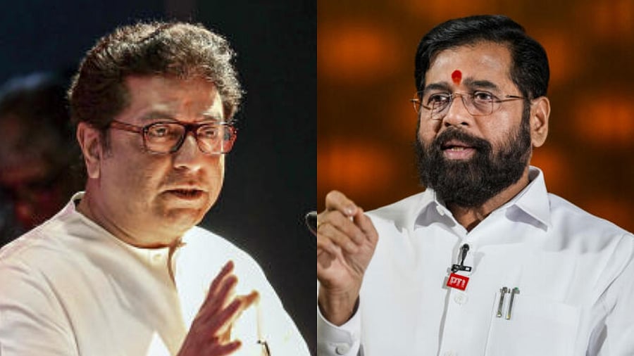 <div class="paragraphs"><p>Maharashtra Navnirman Sena head Raj Thackeray (L) and Maharashtra Deputy Chief Minister Eknath Shinde.</p></div>