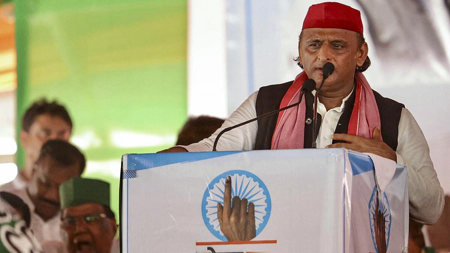 <div class="paragraphs"><p>In this image released on Aug. 30, 2025, Samajwadi Party President Akhilesh Yadav addresses a public meeting during the 'Voter Adhikar Yatra', in Arrah, Bihar.</p></div>