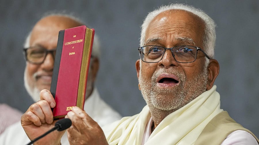 <div class="paragraphs"><p>Opposition's vice presidential candidate B Sudershan Reddy. </p></div>