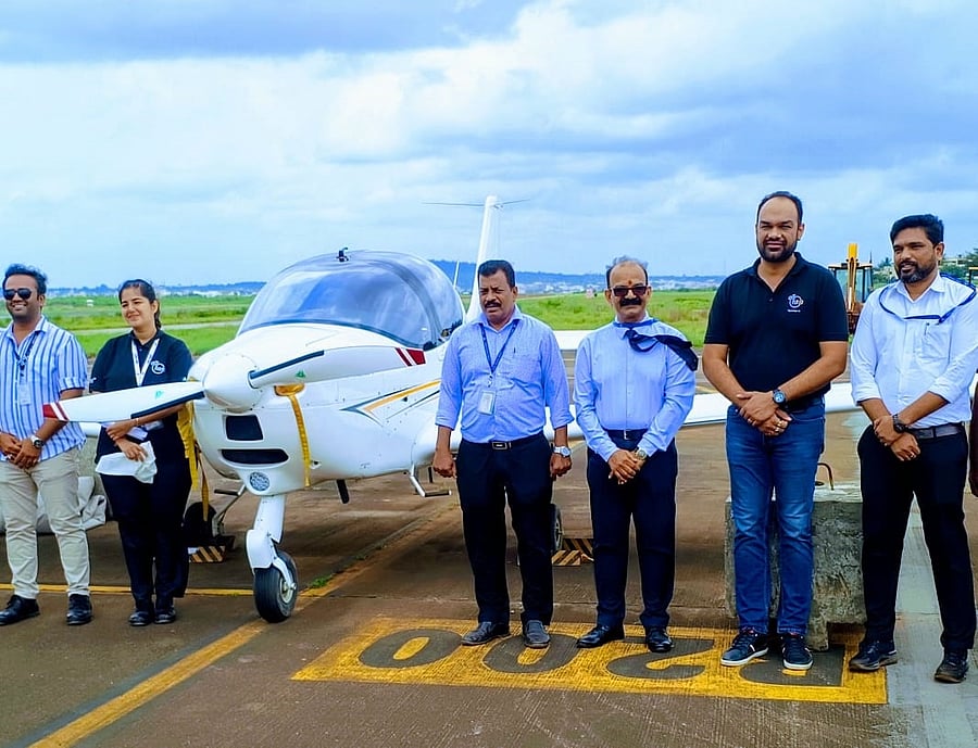 <div class="paragraphs"><p>Air Taxi Academy staff with Hubballi Airport Director Rupesh Kumar in Hubballi. </p></div>