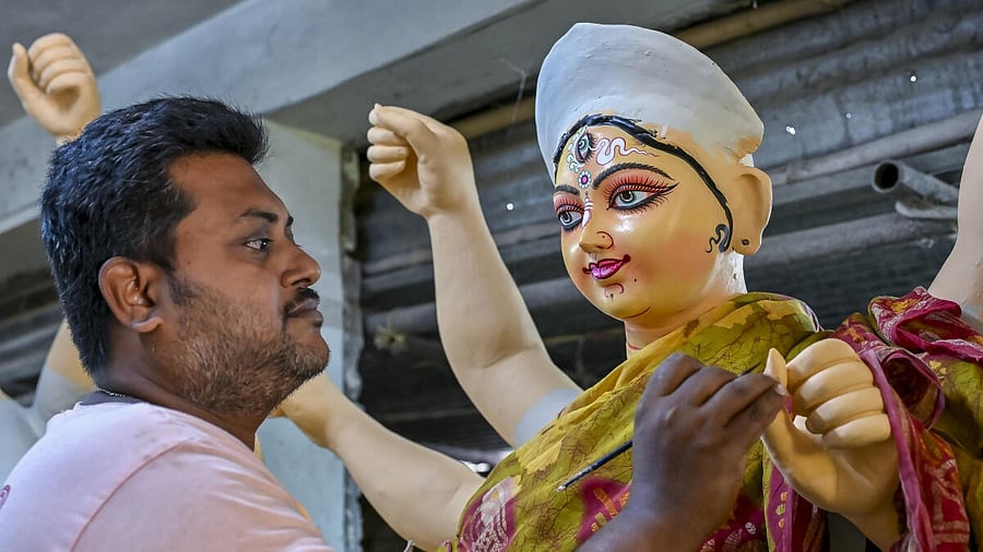 <div class="paragraphs"><p>Durga Puja preparations.</p></div>