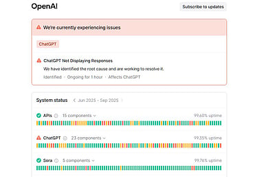 AI Outage Alert: OpenAI's ChatGPT faces global service disruption