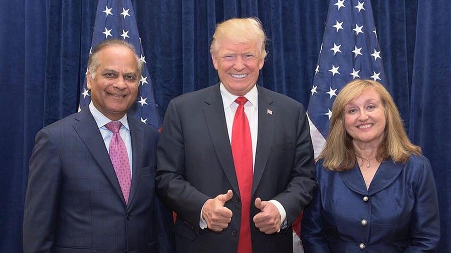 <div class="paragraphs"><p>S P Kothari and Daphne Kothari with US President Donald Trump</p></div>