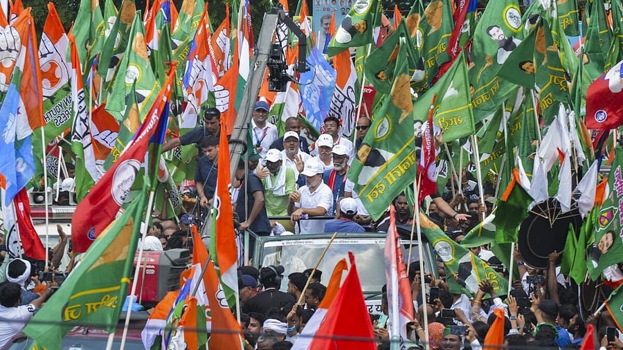 <div class="paragraphs"><p>Voter Adhikar Yatra in Patna</p><p></p></div>