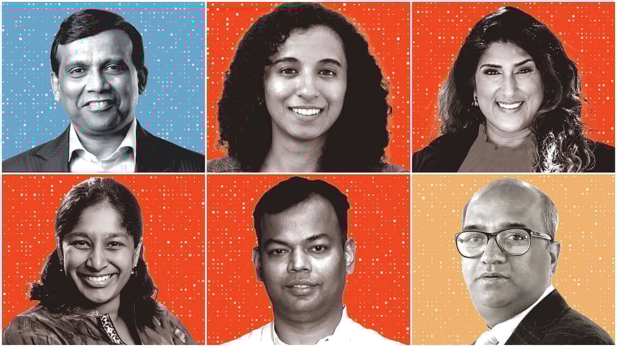 <div class="paragraphs"><p>A collage of the Indian-origin people on the TIME100 AI 2025.</p></div>