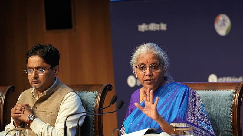 <div class="paragraphs"><p>New Delhi: Union Finance Minister Nirmala Sitharaman addresses the media regarding the 56th GST Council meeting, in New Delhi, Wednesday, Sept. 3, 2025. Union Minister of State for Finance Pankaj Chaudhary and Revenue Secretary Arvind Shrivastava are also seen.</p></div>