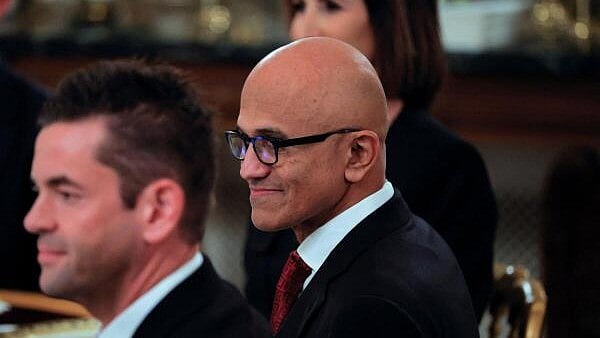 <div class="paragraphs"><p>Microsoft CEO Satya Nadella attends a private dinner for technology and business leaders hosted by U.S. President Donald Trump.</p></div>