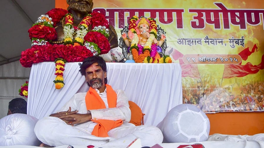 <div class="paragraphs"><p>Activist Manoj Jarange Patil during his indefinite hunger strike demanding Maratha reservation.</p></div>