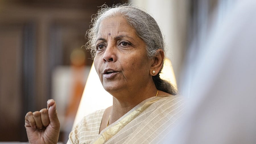 <div class="paragraphs"><p>Union Finance Minister Nirmala Sitharaman during an interview with PTI, in New Delhi, Saturday, Sept. 6, 2025.</p></div>