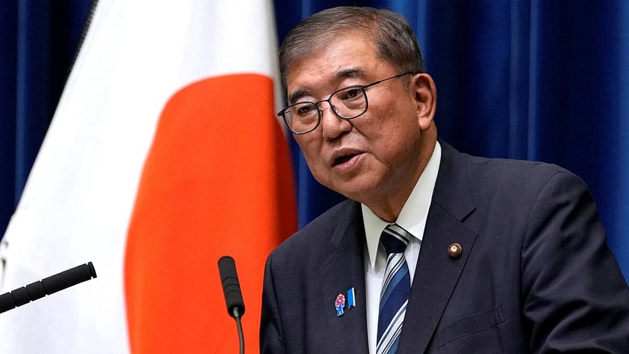 <div class="paragraphs"><p>Japanese Prime Minister Shigeru Ishiba speaks during a press conference as he announces his resignation, in Tokyo, Japan.</p></div>