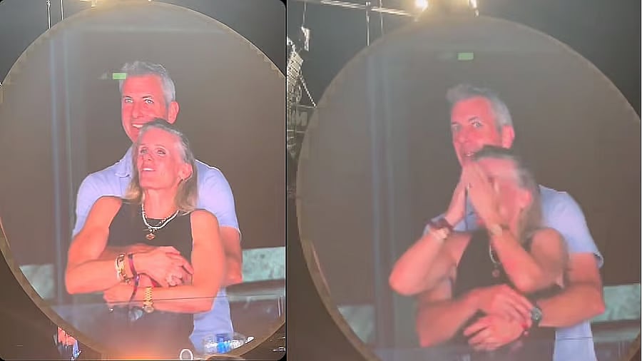 <div class="paragraphs"><p>CEO and HR caught hugging at Coldplay concert. </p></div>
